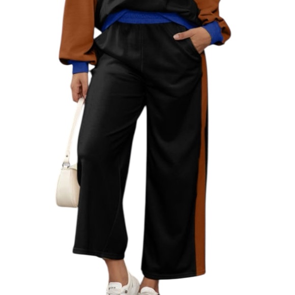 Pants - 2101. Stylish Black and Brown Women's Ankle Pants